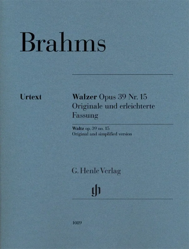 Brahms – Waltz Op 39 No 15 Original And Simplified Version (Softcover Book)