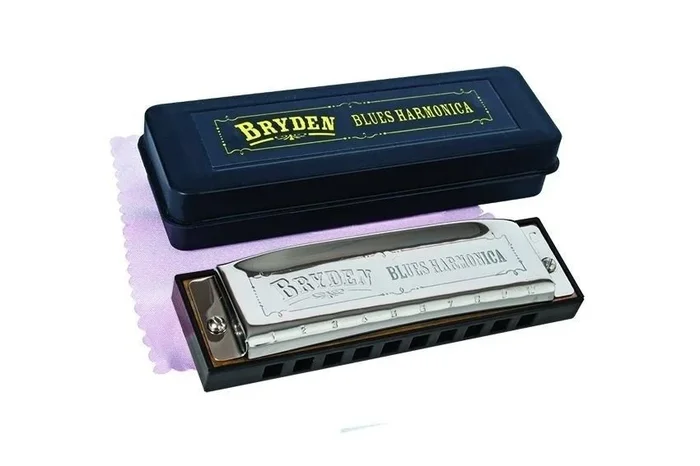 Bryden Diatonic “Blues” Harmonica, Key of Bb mouth organ, harp, 10 hole