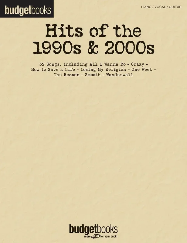 Budget Books Hits Of The 1990s and 2000S (Softcover Book)