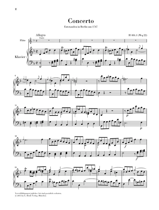 C.P.E. Bach: Flute Concerto in D Minor