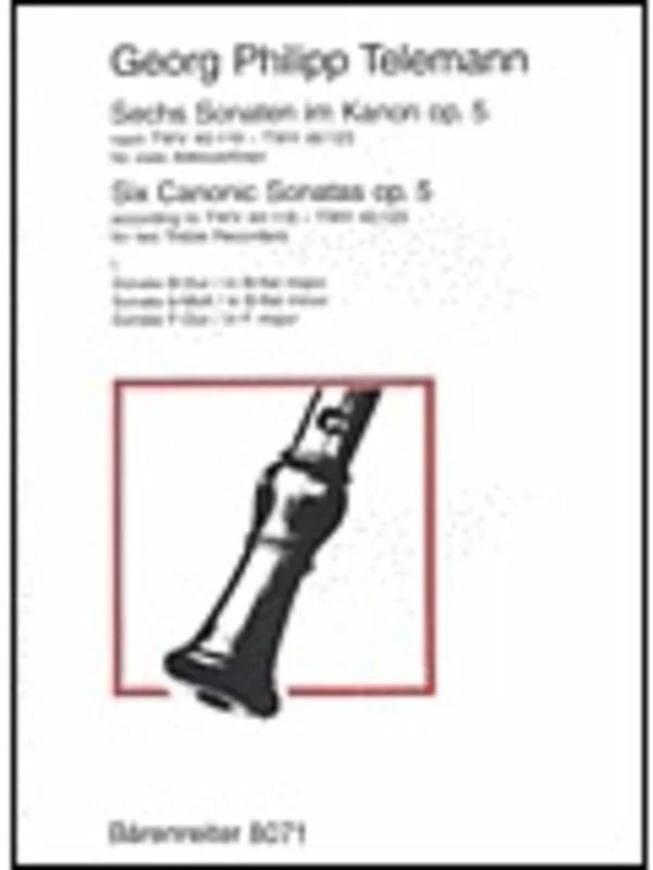 Canonic Sonatas 6 Op 5 Book Nos 1 To 3 2 Tr