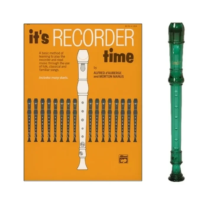 Canto 1-pc Green Recorder & It’s Recorder Time Book