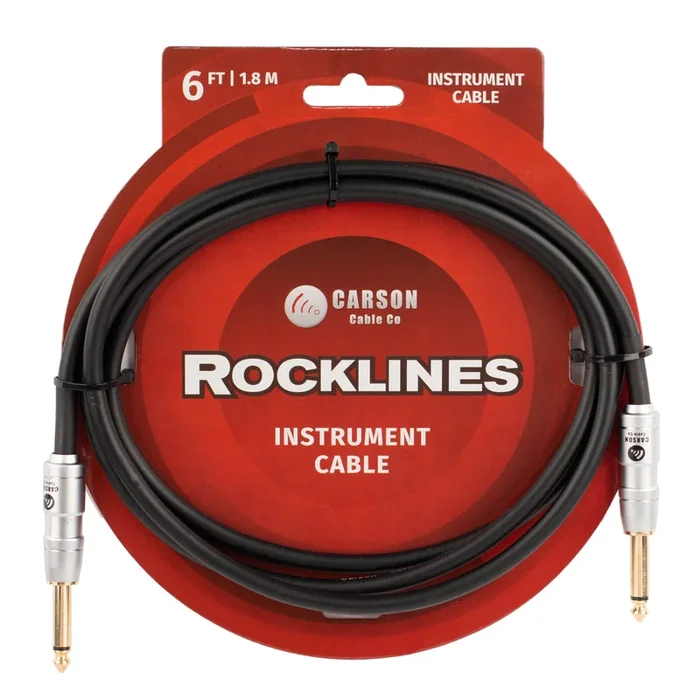 Carson Rocklines Noiseless Guitar Cable, Black