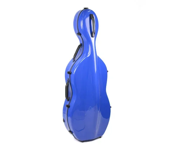 Cello Case-Fibreglass HQ Deluxe-Blue 3/4