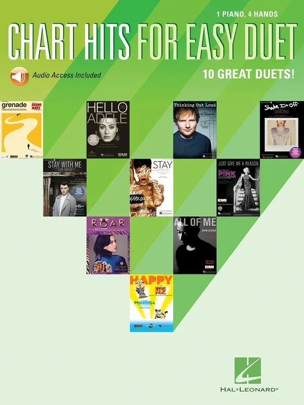 Chart Hits For Easy Duet Book/Online Audio (Softcover Book/Online Audio)