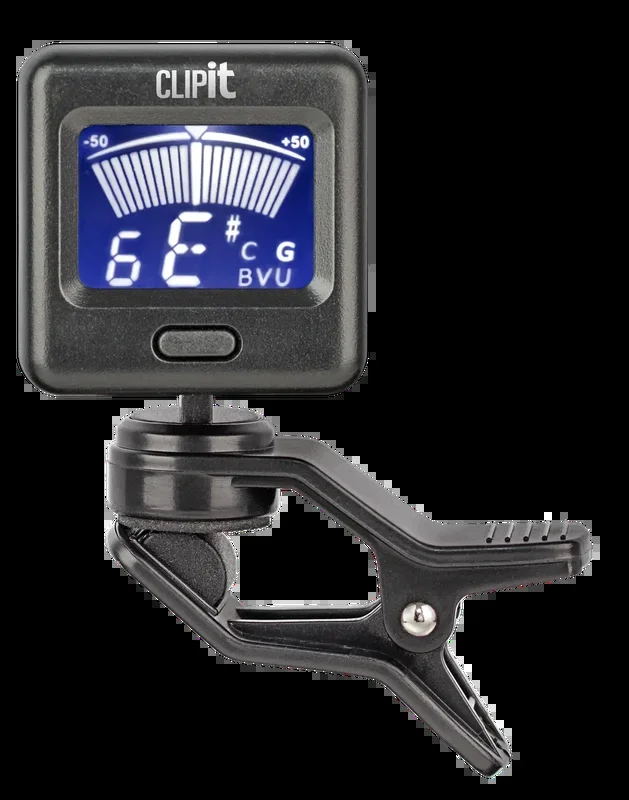 Clip It CLIP IT SUPER TUNER – Digital Clip-On Chromatic Tuner with 2-Color LCD Display
