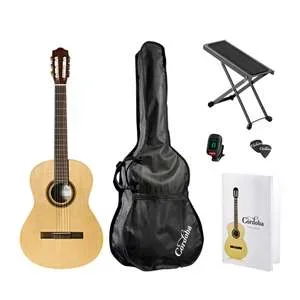 Cordoba CP100 Classical Guitar Bundle with Footstool