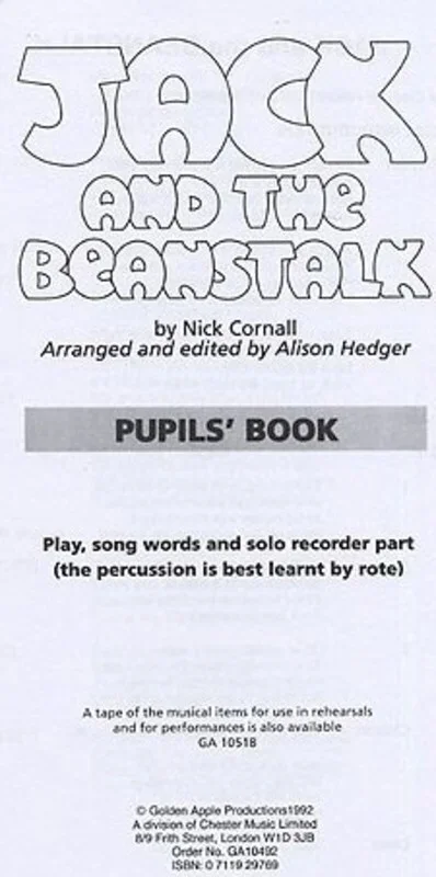 Cornall Jack & Beanstalk Pupils