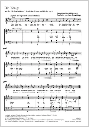 Cornelius: Drei Könige wandern, Op. 8, No. 1