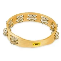 CP390 Double Row Headless Wood Tambourine, 10 in