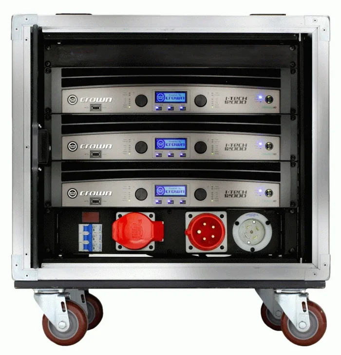 Crown Vrack 3 X It12000Hd Amplifiers Rack Pd + I/O