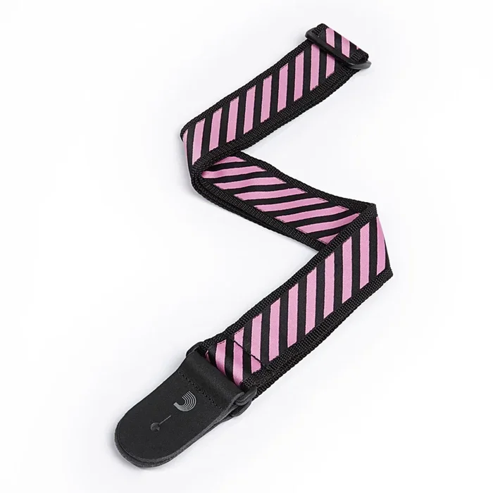 D’Addario 2 Inch Polypropylene Strap w/ Stripe Jaquard – Pink