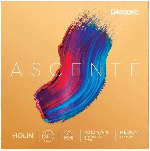 D’ADDARIO A31044M Ascente Violin String Set, 4/4 Scale, Medium Tension