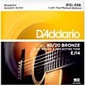 D’Addario EJ14 80/20 Bronze Bluegrass Medium Light Acoustic Guitar Strings Standard