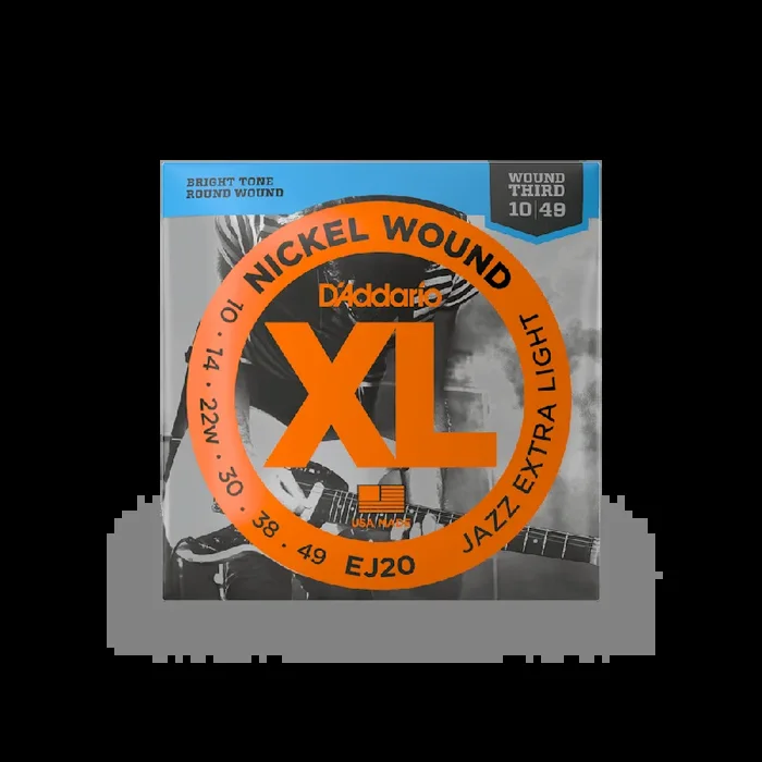 D’Addario EJ20 XL Nickel Round Wound Jazz Extra Light Gauge Electric Guitar Strings
