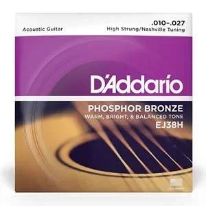 D’Addario EJ38H Phosphor Bronze High Strung/Nashville Tuning Acoustic Guitar Strings