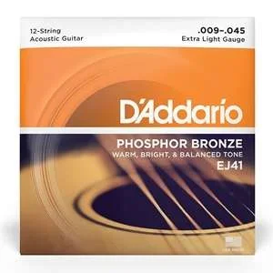 D’Addario EJ41 Phosphor Bronze Extra Light 12-String Acoustic Guitar Strings