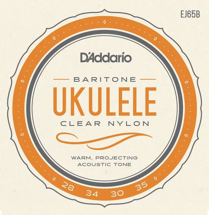 D’Addario EJ65B Pro-Arte Custom Extruded Nylon Ukulele Strings, Baritone