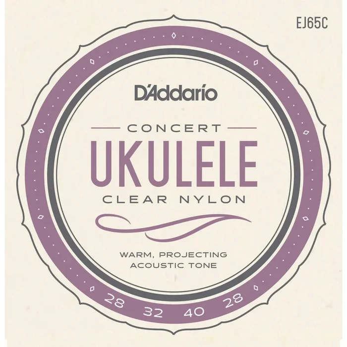 D’Addario EJ65C Pro-Arte Custom Extruded Clear Nylon Concert Ukulele Strings