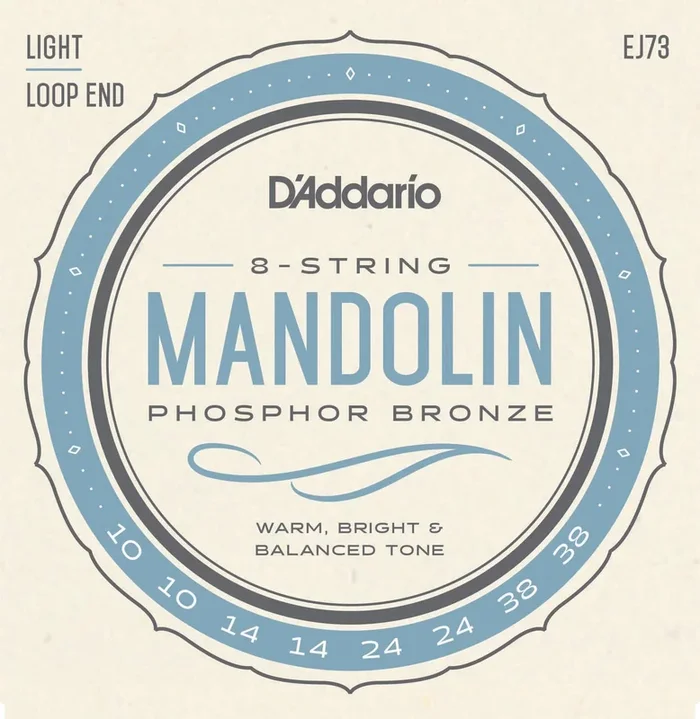 D’Addario EJ73 Mandolin Strings, Phosphor Bronze, Light, 10-38