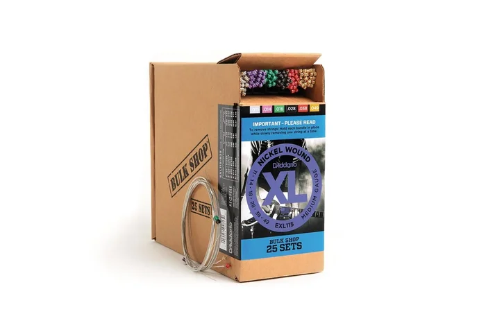 D’Addario EXL115-B25 Nickel Wound Electric Guitar Strings, Medium-Blues-Jazz Rock, 11-49, 25 Sets