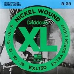 D’Addario EXL130 Nickel Wound Super Light Gauge Electric Guitar Strings