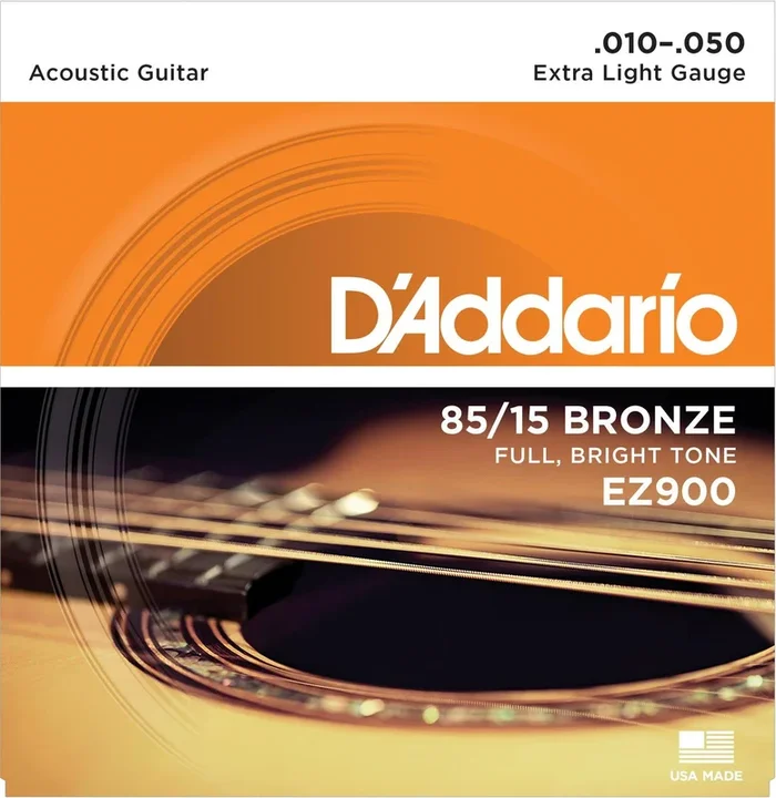 D’Addario EZ900 85-15 Bronze Acoustic Guitar Strings, Extra Light, 10-50