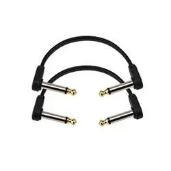 D’Addario Flat Patch Cable, 4in Offset Right Angle, Twin Pack