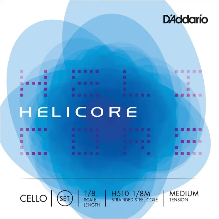 D’Addario Helicore Cello String Set, 1/8 Scale, Medium Tension