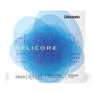 D’Addario Helicore Cello String Set – Stranded Steel Core – 4/4 Scale Medium Tension