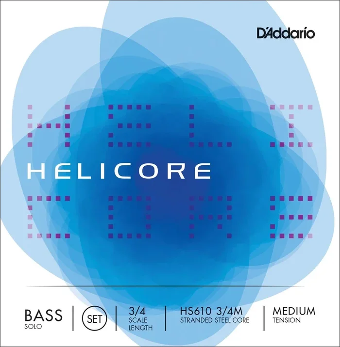 D’Addario Helicore Solo Bass String Set, 3/4 Scale, Medium Tension
