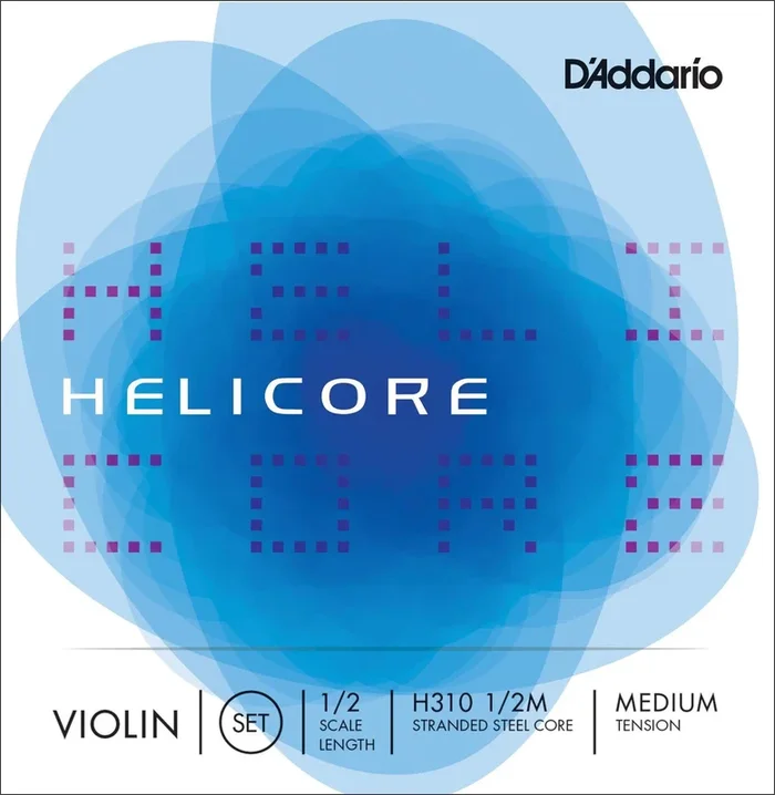 D’Addario Helicore Violin String Set, 1/2 Scale, Medium Tension