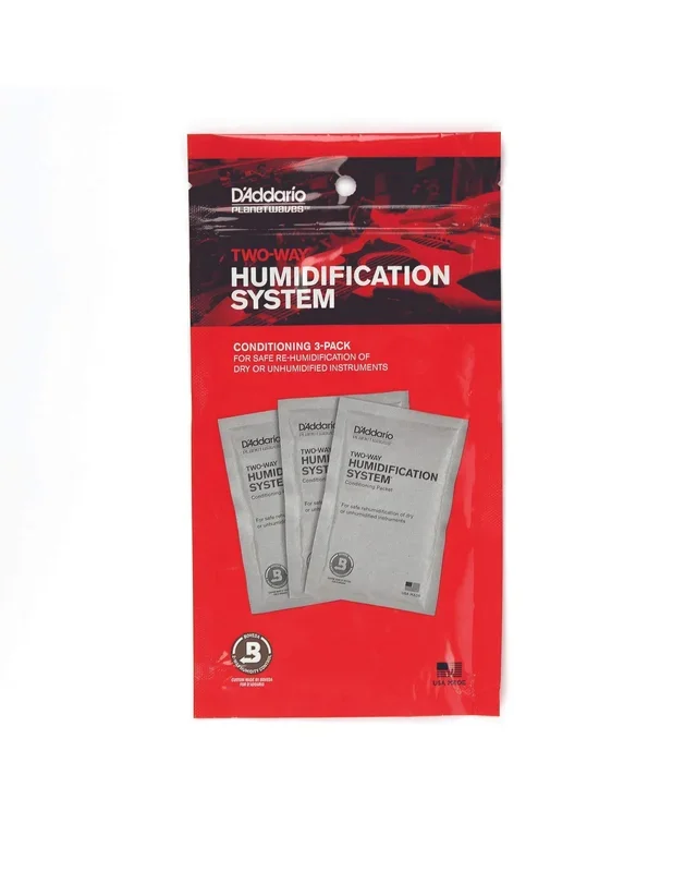 D’Addario Humidification System 2-Way Conditioning Packets for Extreme Dryness, 3-Pack
