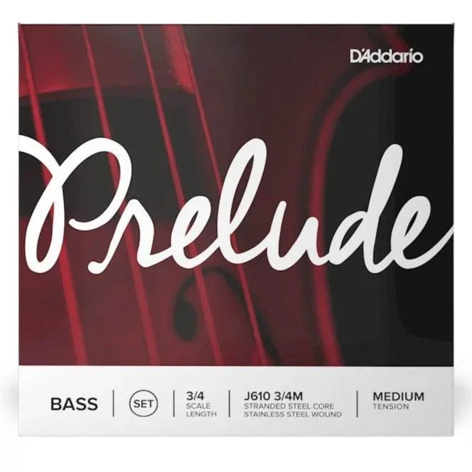 D’ADDARIO J61034M 3/4 Prelude Bass String Set, Medium Tension