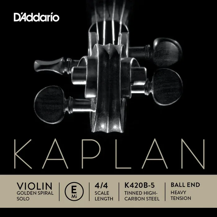 D’Addario Kaplan Golden Spiral Solo Violin Single E String, 4/4 Scale, Heavy Tension