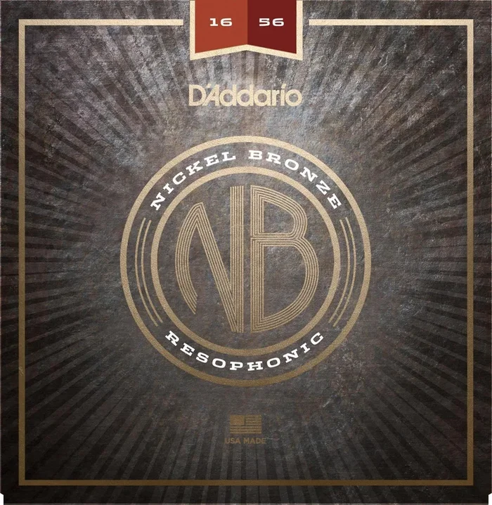 D’Addario NB1656 Nickel Bronze Acoustic Guitar Strings, Resophonic, 16-56