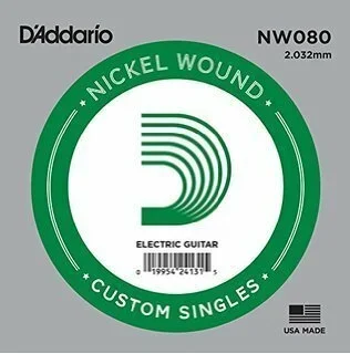 D’Addario NW054 Nickel Wound Electric Guitar Single String, .054