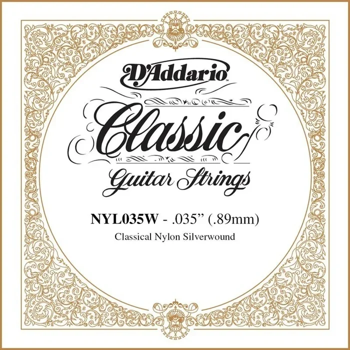 D’Addario NYL035W Silver-plated Copper Classical Single String, .035
