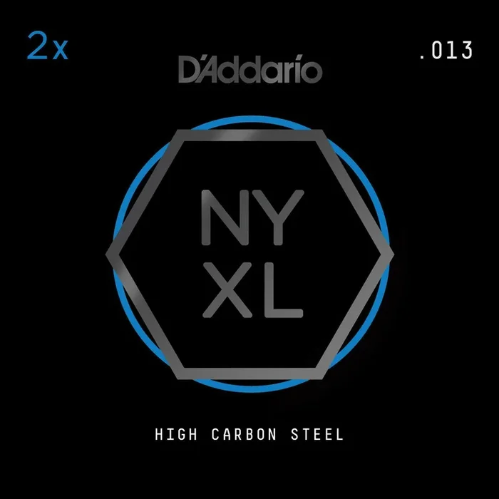 D’Addario NYXL 2-Pack Plain Steel Guitar Strings, .013
