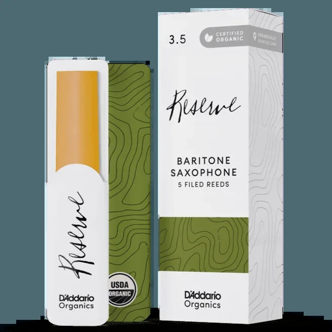 D’ADDARIO ODLR0535 #3.5 Organic Reserve Bari Sax Reeds, 5-pack