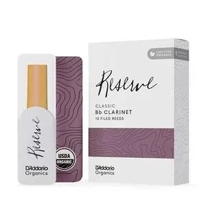 D’Addario Organic Reserve Classic Bb Clarinet Reeds – Strength 3.5 (Filed) Box of 10