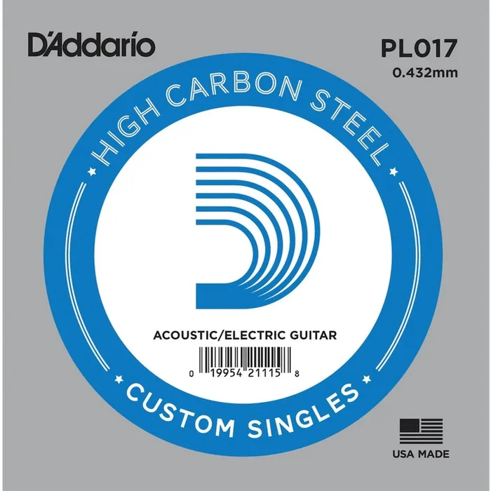 D’ADDARIO PL017 .017 Single Plain Steel String