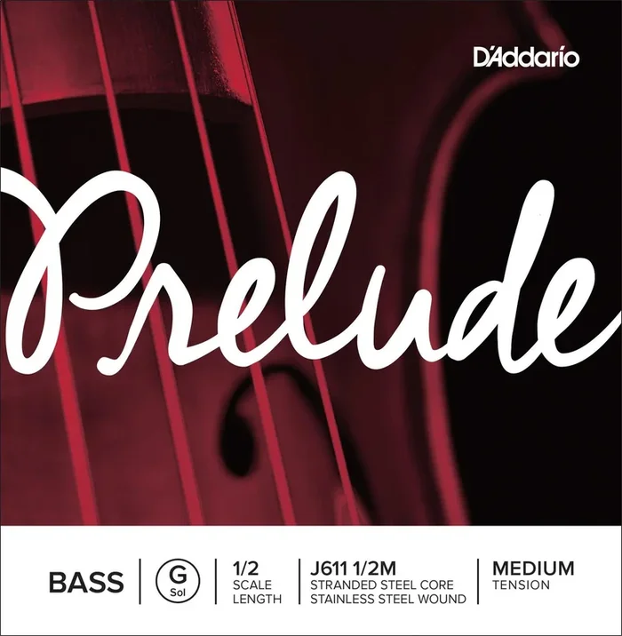 D’Addario Prelude Bass Single G String, 1/2 Scale, Medium Tension