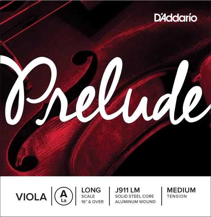 D’Addario Prelude Viola Single A String, Long Scale, Medium Tension
