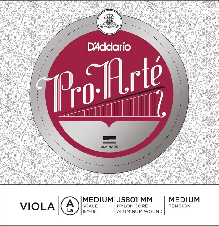 D’Addario Pro-Arte Viola Single A String, Medium Scale, Medium Tension