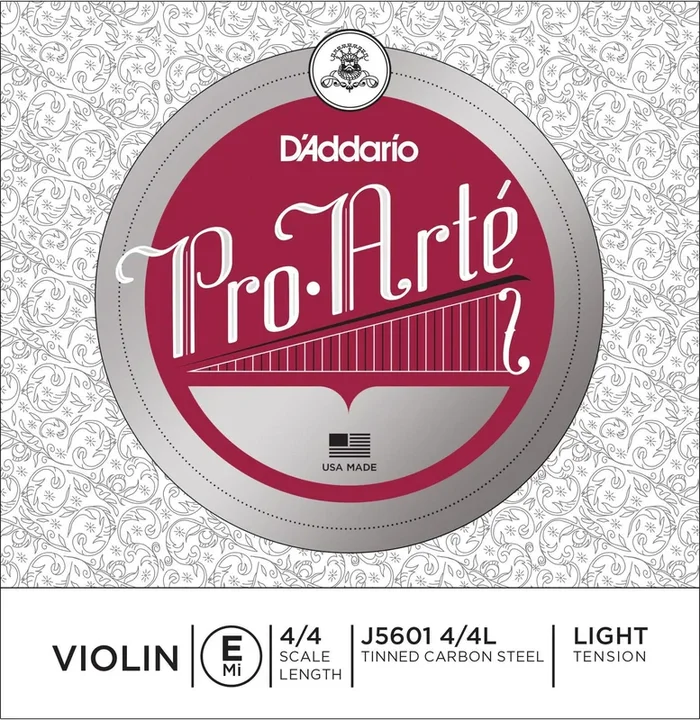 D’Addario Pro-Arte Violin Single E String, 4/4 Scale, Light Tension
