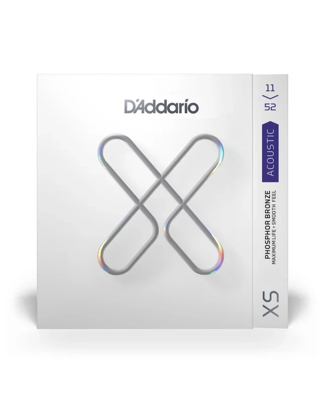 D’Addario XS Custom Light Phosphor Bronze Acoustic Guitar Strings, Two Pack