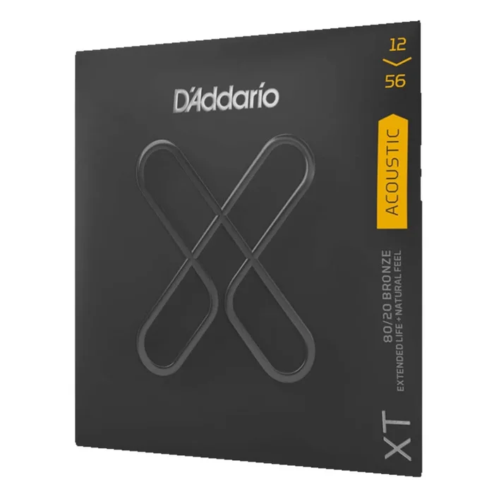 D’Addario XTABR1256 Acoustic Guitar Strings XT 80/20 Bronze 12-56 Light Top/Medium Bottom