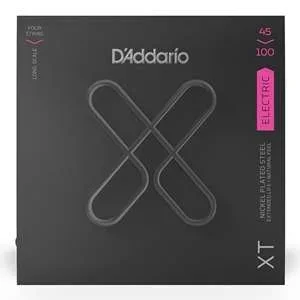 D’Addario XTB45100 XT Regular Light Gauge Long Scale Coated Bass Strings (4-string) 45-100