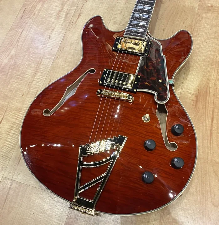 D’Angelico Excel DC Double Cut Semi-Hollow Electric Guitar (Viola)